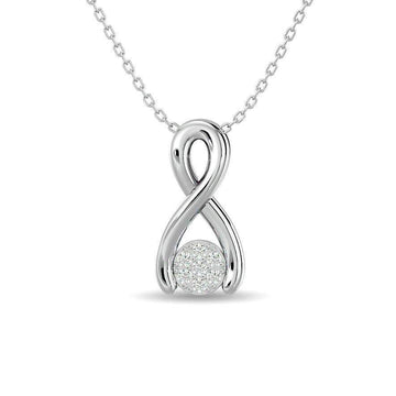 Diamond Fashion Pendant 1/10 ct tw in 10K White Gold - Larson Jewelers