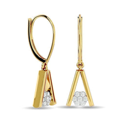 Diamond Fashion Earrings 1/10 ct tw in 10K Yellow Gold - Larson Jewelers