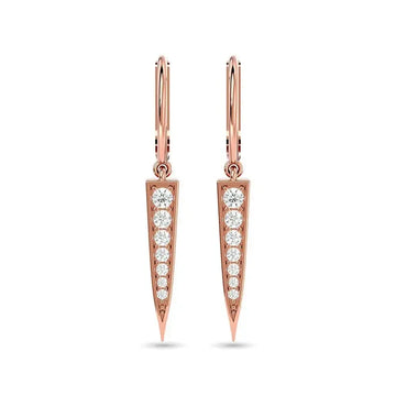 Diamond Fashion Earrings 1/6 ct tw in 10K Rose Gold - Larson Jewelers