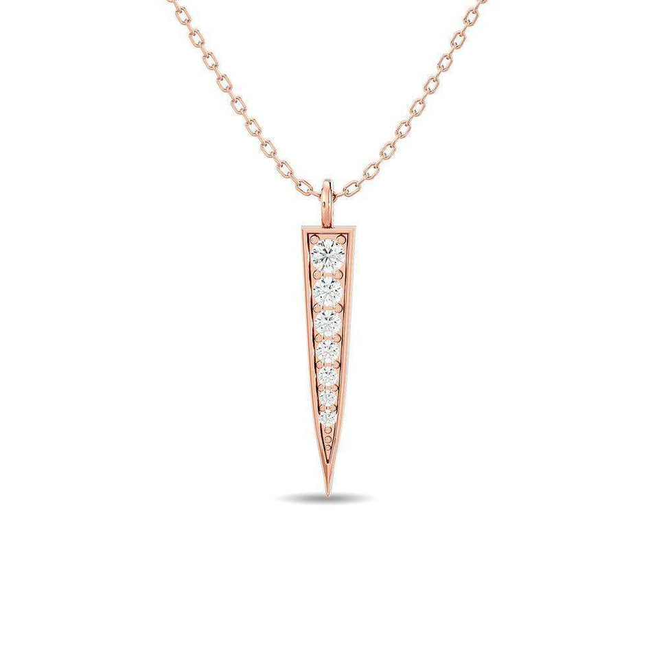 Diamond Fashion Pendant 1/6 ct tw in 10K Rose Gold - Larson Jewelers