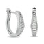 Diamond 1/2 Ct.Tw. Straight Baguette Hoop Earrings in 14K White Gold - Larson Jewelers