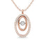 Diamond 1/4 Ct.Tw. Oval Shape Pendant in 14K Rose Gold - Larson Jewelers
