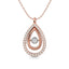 Diamond 1/4 Ct.Tw. Pear Shape Pendant in 14K Rose Gold - Larson Jewelers