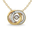Diamond 1/4 Ct.Tw. Interlinked Circle Pendant in 14K Yellow Gold - Larson Jewelers