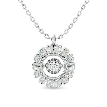 10KT WHITE GOLD 1/6CT TW DIAMOND PENDANT - Larson Jewelers