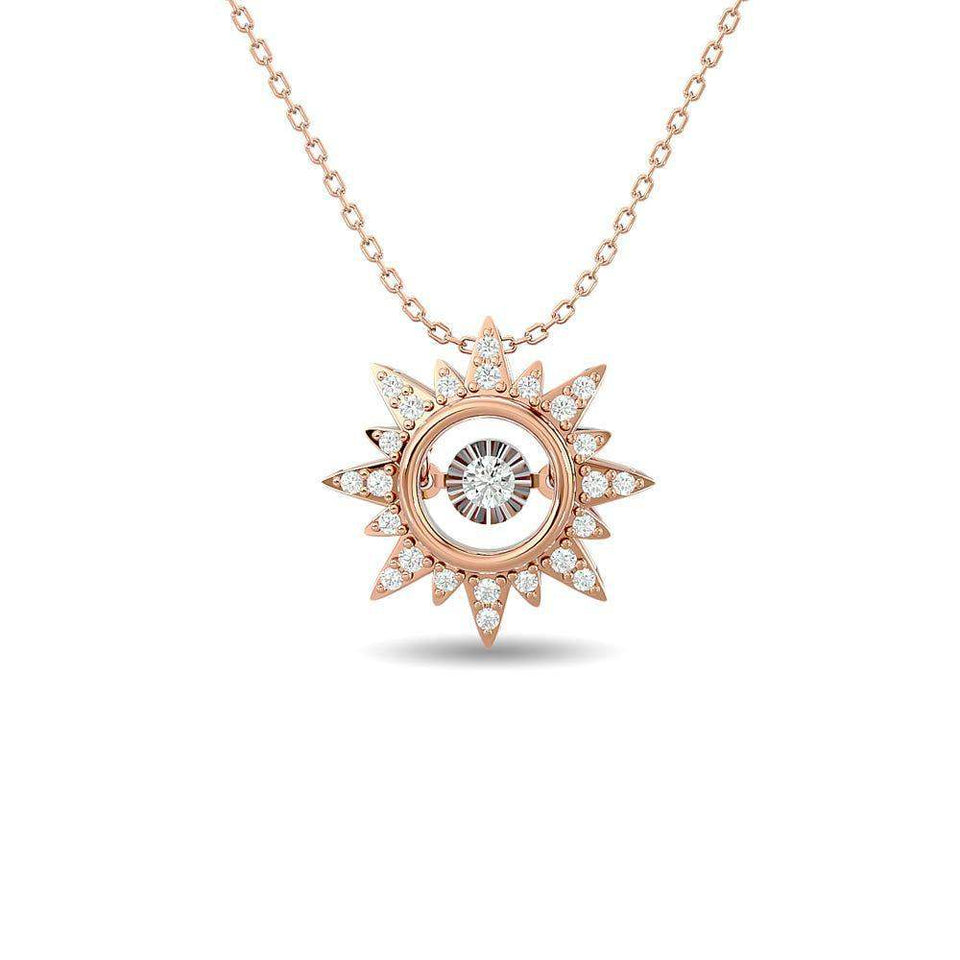 Diamond 1/6 ct tw Star Pendant in 10K Rose Gold - Larson Jewelers