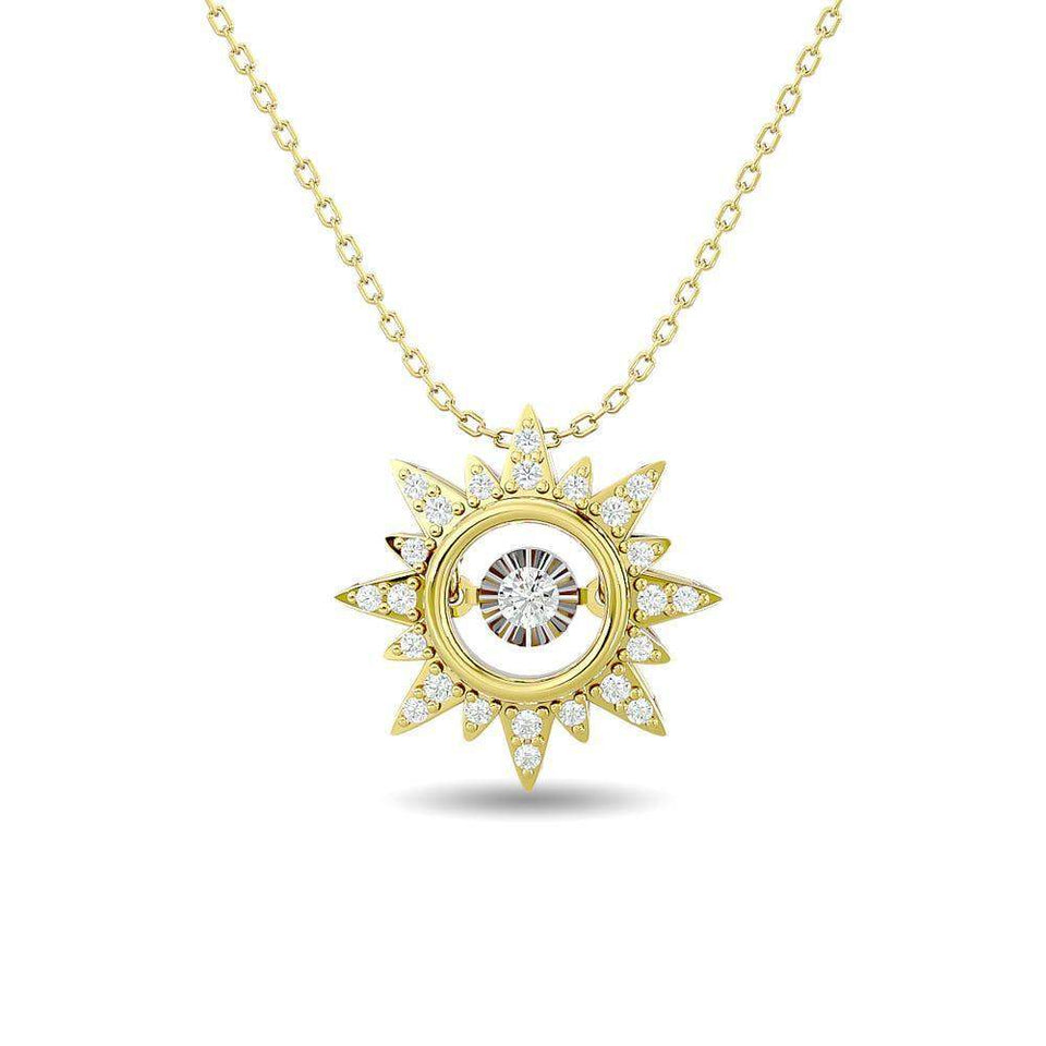 Diamond 1/6 ct tw Star Pendant in 10K Yellow Gold - Larson Jewelers