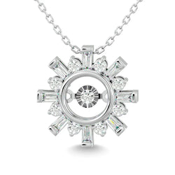 Diamond 1/4 Ct.Tw. Shimmering Pendant in 14K White Gold - Larson Jewelers