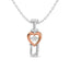 Diamond Shimmering Heart Pendant 1/20 ct tw in 10K White Gold - Larson Jewelers