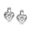 Diamond 1/20 ct tw Heart Earrings in Sterling Silver - Larson Jewelers