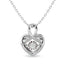 Diamond Shimmering Heart Pendant 1/20 ct tw in Sterling Silver - Larson Jewelers