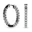 Diamond 7/8 ct tw Hoop Earrings in 10K White Gold - Larson Jewelers