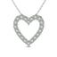 Diamond 1/6 Ct.Tw. Heart Pendant in Sterling Silver - Larson Jewelers