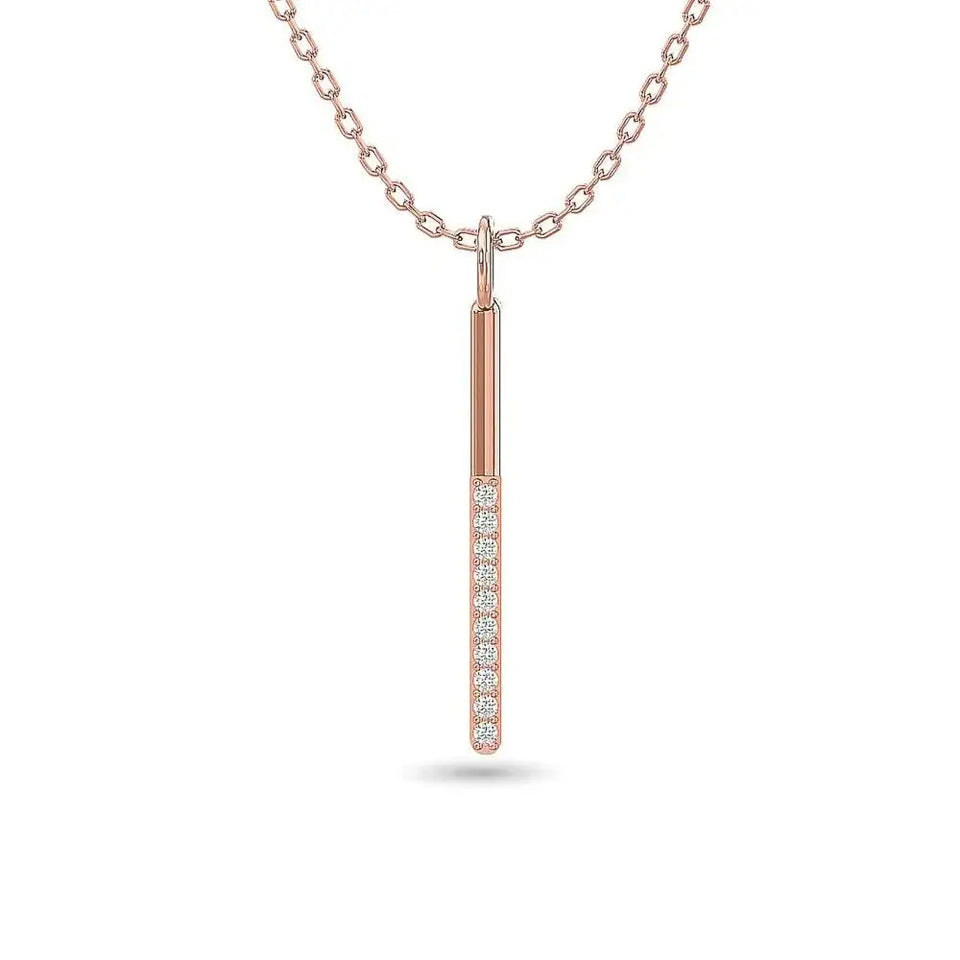 Diamond 1/10 ct tw Fashion Pendant in 10K Rose Gold - Larson Jewelers