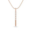 Diamond 1/10 Ct.Tw. Straight Baguette Bar Pendant in 10K Rose Gold - Larson Jewelers