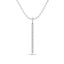 Diamond Bar Pendant 1/8 ct tw in 10K White Gold - Larson Jewelers