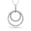 Diamond 1/8 ct tw Duel Circle Pendant in 10K White Gold - Larson Jewelers