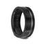 EZRA Black Tungsten Flat Satin Finish Ring with Single Polished Offset Groove 8mm - Larson Jewelers