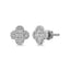 Diamond Clover Earrings 3/8 ct tw in 14K White Gold - Larson Jewelers