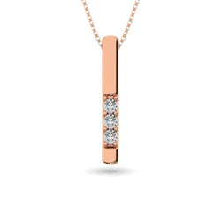 Diamond 1/20 ct tw Triology Pendant in 10K Rose Gold - Larson Jewelers