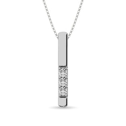 Diamond 1/20 ct tw Triology Pendant in 10K White Gold - Larson Jewelers