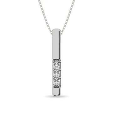 Diamond 1/20 ct tw Triology Pendant in 10K White Gold - Larson Jewelers