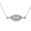 Diamond 1/10 ct tw Round Cut Fashion Necklace in 10K White Gold - Larson Jewelers