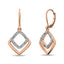 Diamond 1/6 Ct.Tw. Round and Baguette Fashion Earrings in 14K Two Tone Gold - Larson Jewelers