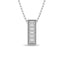 Diamond 1/20 Ct.Tw. Round and Baguette Fashion Pendant in 10K White Gold - Larson Jewelers
