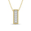Diamond 1/20 Ct.Tw. Round and Baguette Fashion Pendant in 10K Yellow Gold - Larson Jewelers