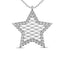 Diamond 1/10 ct tw Texture Pendant in 10K White Gold - Larson Jewelers