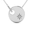 Diamond 1/20 ct tw Disc Necklace in 10K White Gold - Larson Jewelers
