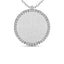 Diamond 1/8 ct tw Circle Disc Matt Finish Pendant in 10K White Gold - Larson Jewelers