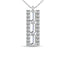 Diamond 1/2 Ct.Tw. Bar Pendant in 14K White Gold - Larson Jewelers