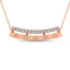 Diamond 1/5 ct tw Bar Necklace in 14K Rose Gold - Larson Jewelers