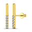 Diamond 1/10 ct tw Bar Earrings in 10K Yellow Gold - Larson Jewelers