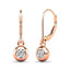 Diamond 1/10 ct tw Bezel Set Earrings in 10K Rose Gold - Larson Jewelers