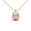 Diamond 1/10 ct tw Bezel Set Pendant in 10K Rose Gold - Larson Jewelers
