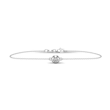 Diamond 1/10 ct tw Bezel Set Bracelet in 10K White Gold - Larson Jewelers