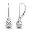 Diamond 1/10 ct tw Bezel Set Earrings in 10K White Gold - Larson Jewelers