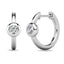 Diamond 1/10 ct tw Bezel Set Earrings in 10K White Gold - Larson Jewelers