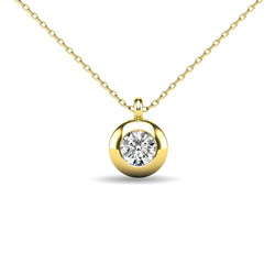 Diamond 1/10 ct tw Bezel Set Pendant in 10K Yellow Gold - Larson Jewelers