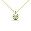 Diamond 1/10 ct tw Bezel Set Pendant in 10K Yellow Gold - Larson Jewelers