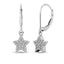 Diamond 1/8 ct tw Star Dangle Earrings in 10K White Gold - Larson Jewelers