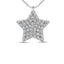 Diamond 1/8 ct tw Star Pendant in 10K White Gold - Larson Jewelers