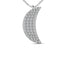 Diamond 1/10 ct tw Moon Pendant in 10K White Gold - Larson Jewelers