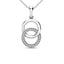 Diamond 1/10 ct tw Circle Pendant in 10K White Gold - Larson Jewelers