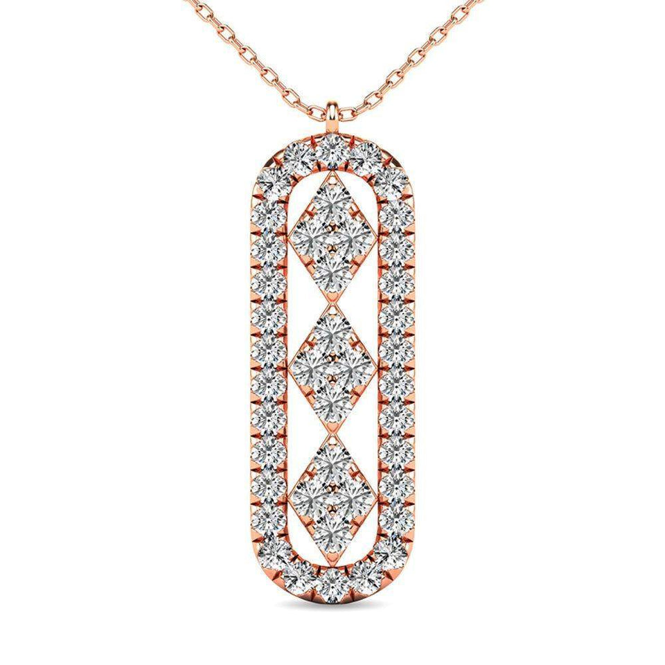Diamond 1/2 ct tw Fashion Pendant in 10K Rose Gold - Larson Jewelers
