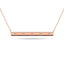 Diamond 1/20 ct tw Bar Necklace in 10K Rose Gold - Larson Jewelers