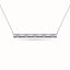 Diamond 1/20 ct tw Bar Necklace in 10K White Gold - Larson Jewelers